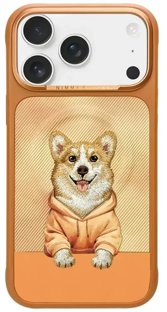 NIMMY dėklas GENTLE PETS SERIES DOG, suderinamas su MagSafe, skirtas IPHONE 18 Pro Max/17 Pro Max, oranžinis
