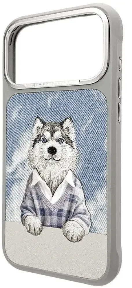 NIMMY dėklas GENTLE PETS SERIES DOG, suderinamas su MagSafe, skirtas IPHONE 18 Pro/17 Pro, pilkas