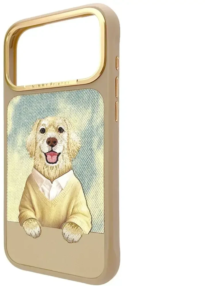 NIMMY dėklas GENTLE PETS SERIES DOG, suderinamas su MagSafe, skirtas IPHONE 18 Pro/17 Pro, ruda