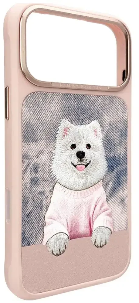 NIMMY dėklas GENTLE PETS SERIES DOG, suderinamas su MagSafe, skirtas IPHONE 18 Pro Max/17 Pro Max rožinė