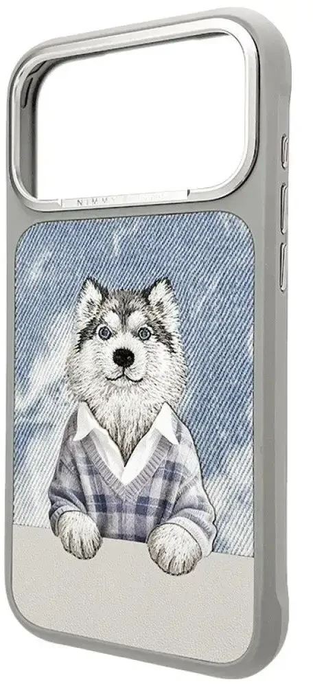 NIMMY dėklas GENTLE PETS SERIES DOG, suderinamas su MagSafe, skirtas IPHONE 18 Pro Max/17 Pro Max, pilkas