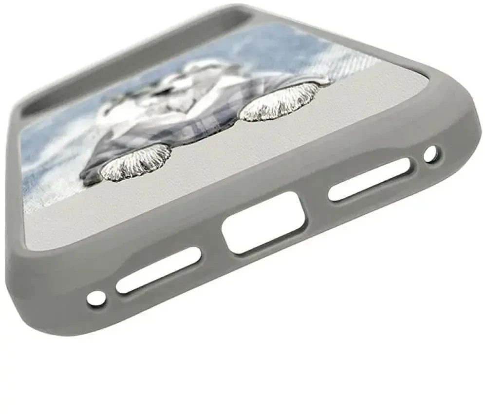 NIMMY dėklas GENTLE PETS SERIES DOG, suderinamas su MagSafe, skirtas IPHONE 18 Pro/17 Pro, pilkas
