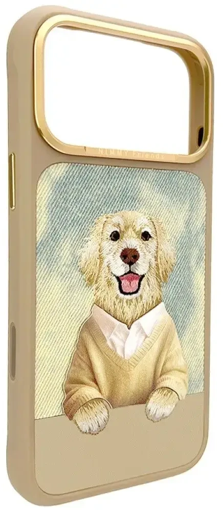 NIMMY dėklas GENTLE PETS SERIES DOG, suderinamas su MagSafe, skirtas IPHONE 18 Pro/17 Pro, ruda
