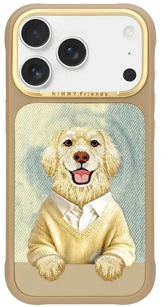 NIMMY dėklas GENTLE PETS SERIES DOG, suderinamas su MagSafe, skirtas IPHONE 18 Pro Max/17 Pro Max, ruda