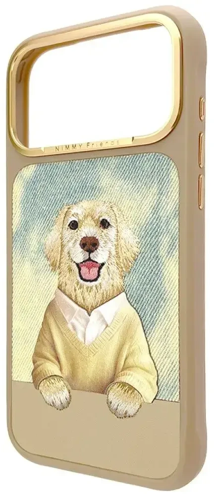 NIMMY dėklas GENTLE PETS SERIES DOG, suderinamas su MagSafe, skirtas IPHONE 18 Pro Max/17 Pro Max, ruda