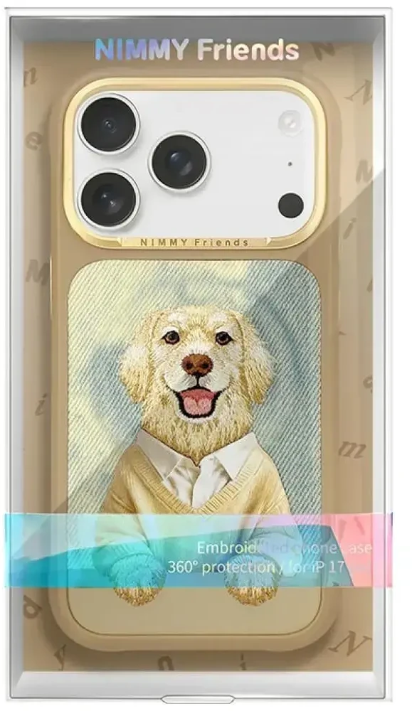 NIMMY dėklas GENTLE PETS SERIES DOG, suderinamas su MagSafe, skirtas IPHONE 18 Pro Max/17 Pro Max, ruda