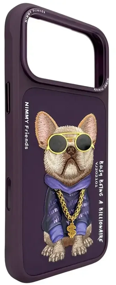 NIMMY dėklas akiniai COOL DOG skirtas IPHONE 18 Pro Max/17 Pro Max violetinė