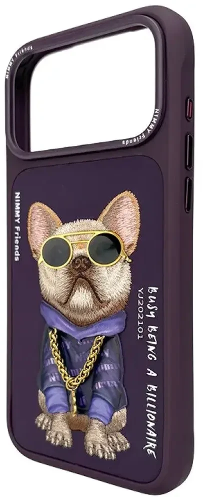 NIMMY dėklas akiniai COOL DOG skirtas IPHONE 18 Pro Max/17 Pro Max violetinė