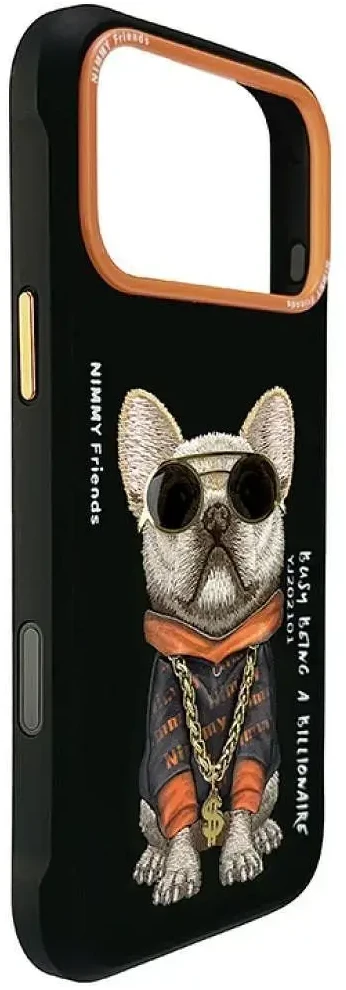 Dėklas NIMMY case GLASSES COOL DOG for IPHONE 18 Pro/17 Pro juodas