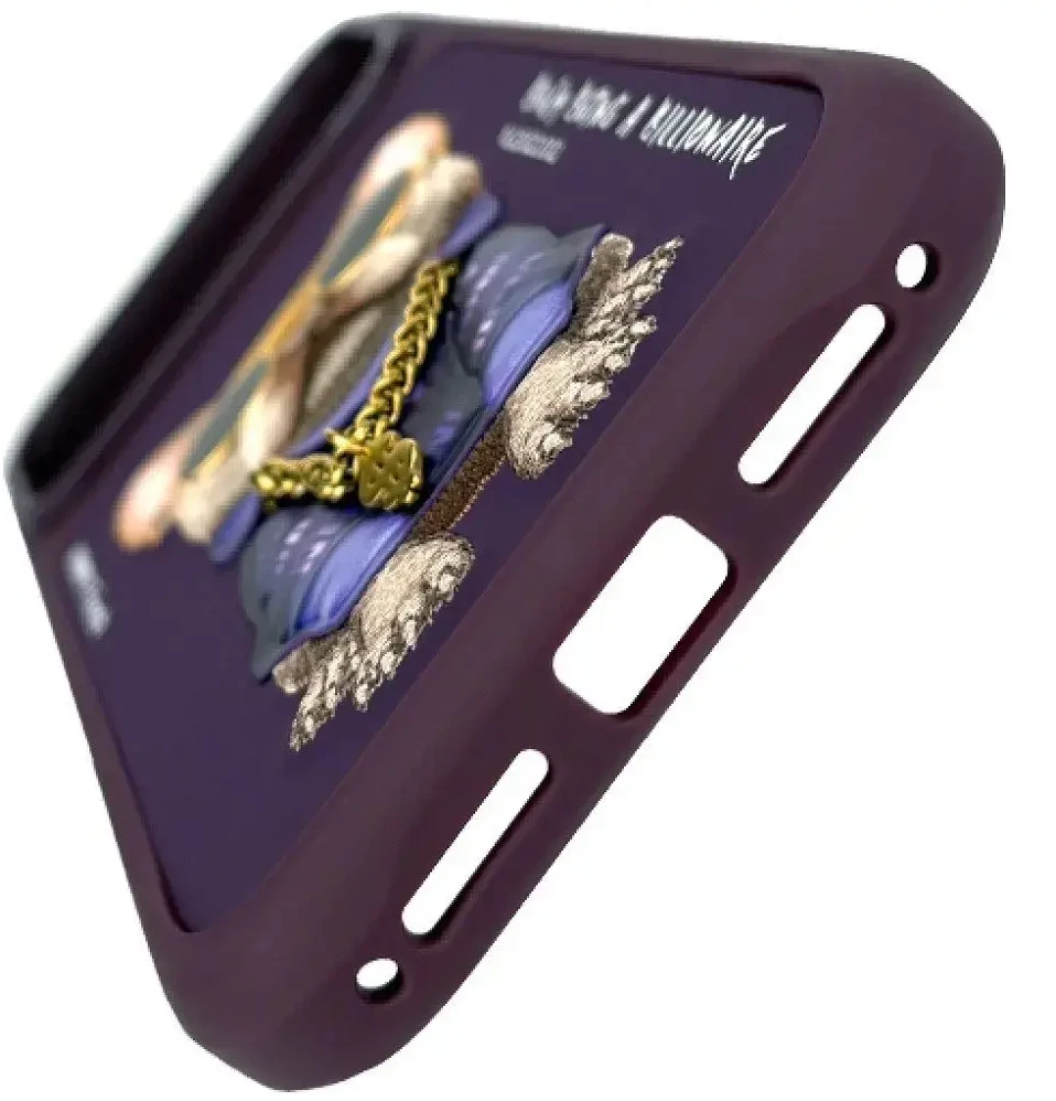 Dėklas NIMMY case GLASSES COOL DOG for IPHONE 18 Pro/17 Pro violetinė
