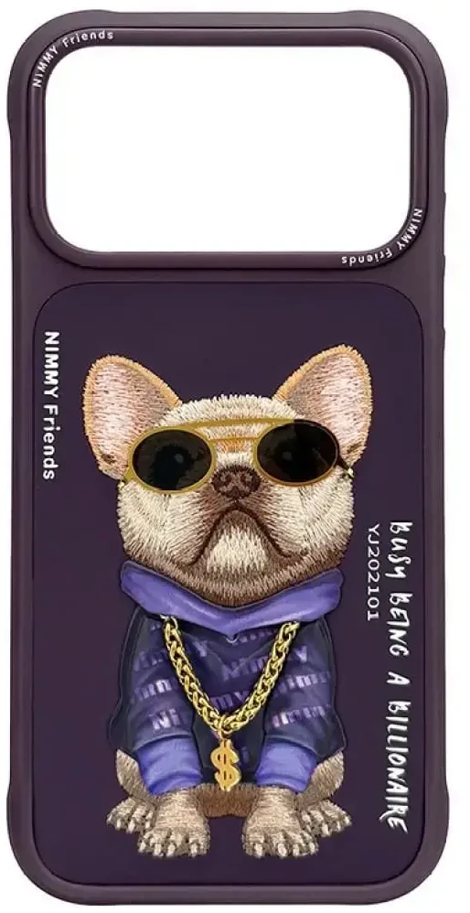 NIMMY dėklas akiniai COOL DOG skirtas IPHONE 18 Pro Max/17 Pro Max violetinė
