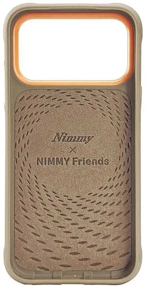 NIMMY dėklas GLASSES COOL DOG, skirtas IPHONE 18 Pro Max/17 Pro Max, smėlio spalvos