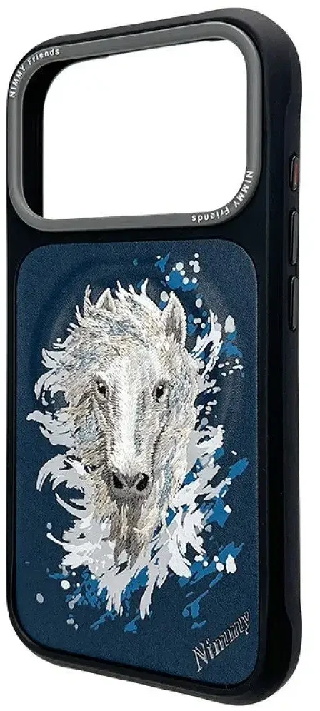 NIMMY dėklas HORSE, suderinamas su MagSafe, skirtas IPHONE 18 Pro Max/17 Pro Max, tamsiai mėlynas