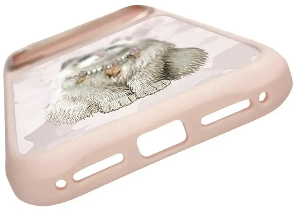 NIMMY dėklas LUCKY FASHION CAT, suderinamas su MagSafe, skirtas IPHONE 18 Pro Max/17 Pro Max, rožinės spalvos