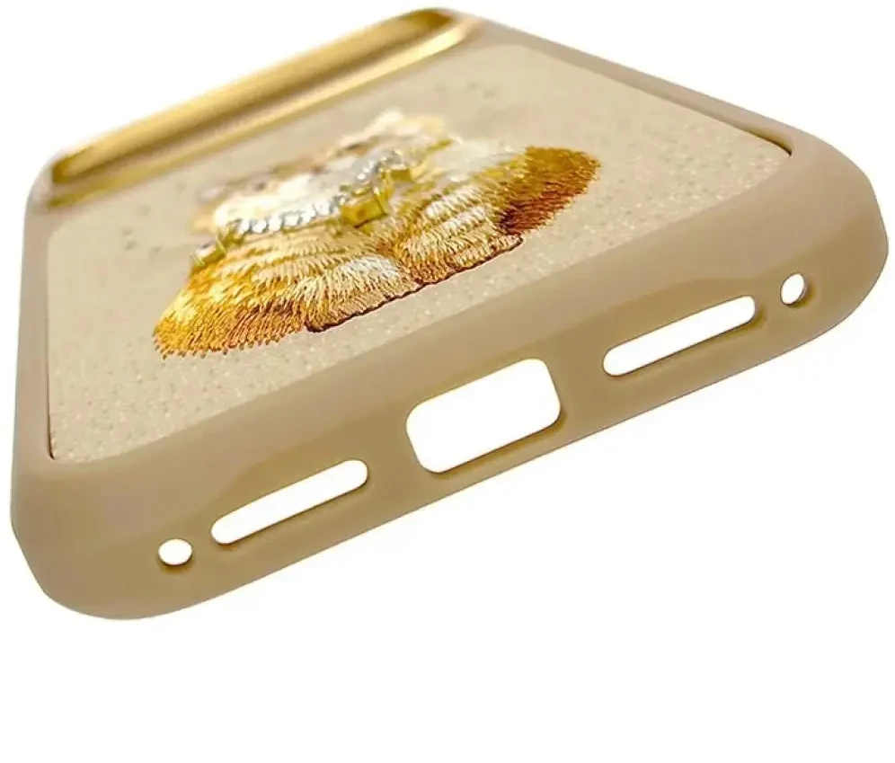 NIMMY dėklas LUCKY FASHION CAT suderinamas su MagSafe, skirtas IPHONE 18 Pro/17 Pro, ruda