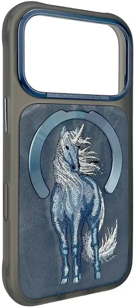 NIMMY dėklas MAGNETIC FANTASY ANIMAL UNICORN, suderinamas su MagSafe, skirtas IPHONE 18 Pro Max/17 Pro Max, mėlynas