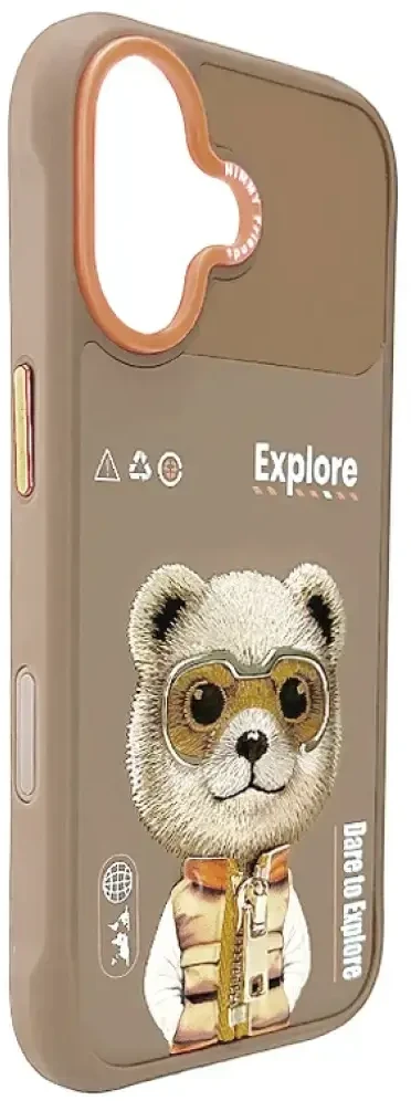 Dėklas Nimmy Cool&Cute 2.0 Bear do iPhone 17 smėlio spalva