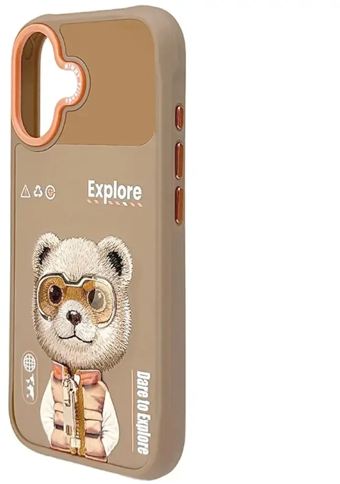 Dėklas Nimmy Cool&Cute 2.0 Bear do iPhone 17 smėlio spalva