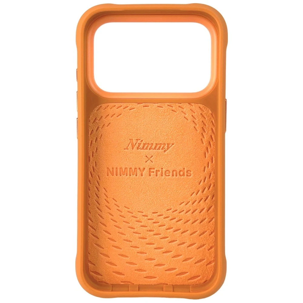 „Nimmy Cool&Cute 2.0“ katės dėklas, skirtas „iPhone 17 Pro“ – oranžinis