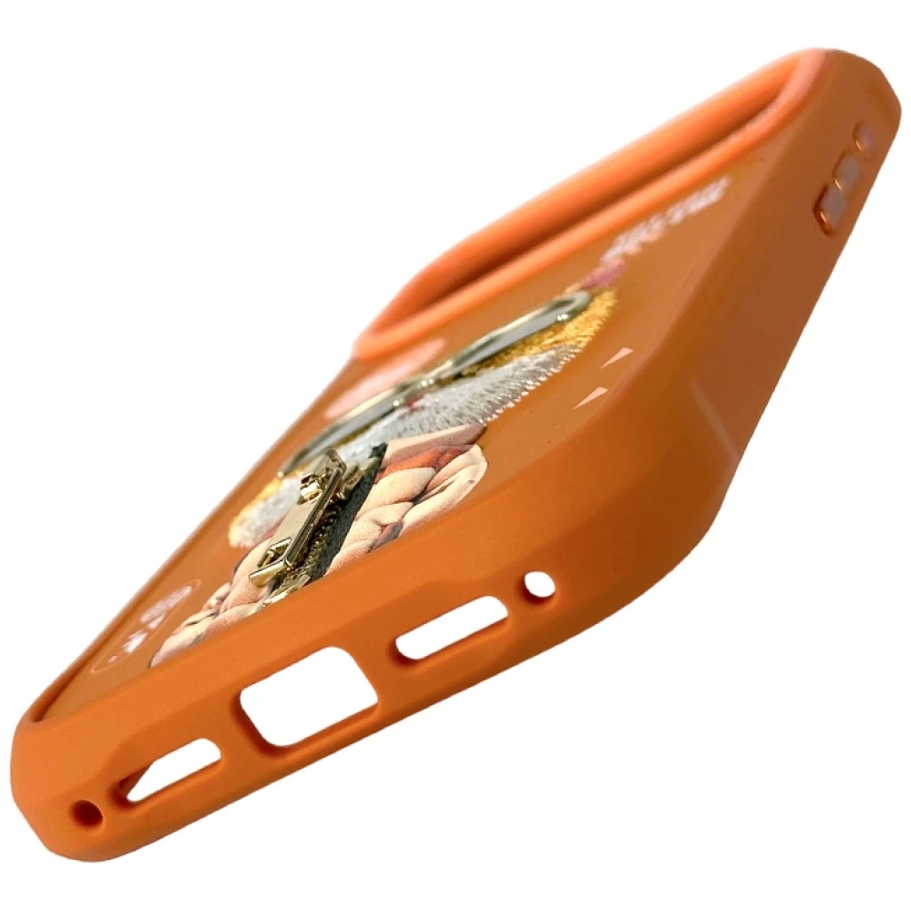 „Nimmy Cool&Cute 2.0“ katės dėklas, skirtas „iPhone 17 Pro“ – oranžinis