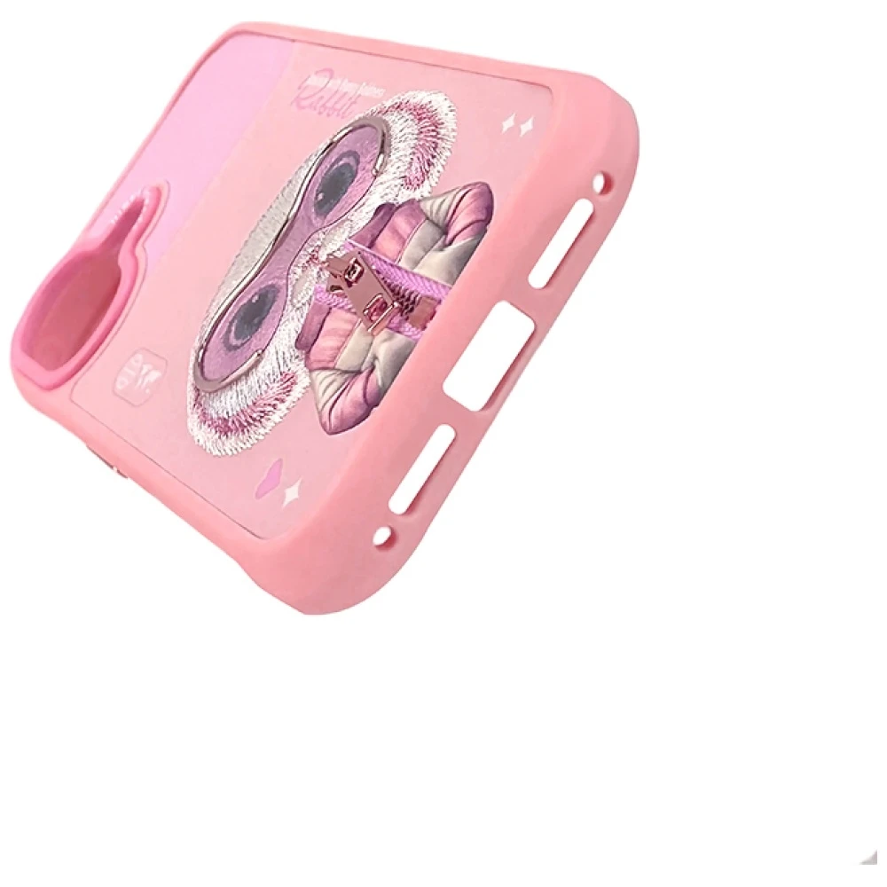 „Nimmy Cool&Cute 2.0“ triušio formos dėklas, skirtas „iPhone 17“ - Rožinė