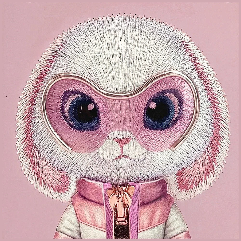 „Nimmy Cool&Cute 2.0“ triušio formos dėklas, skirtas „iPhone 17“ - Rožinė