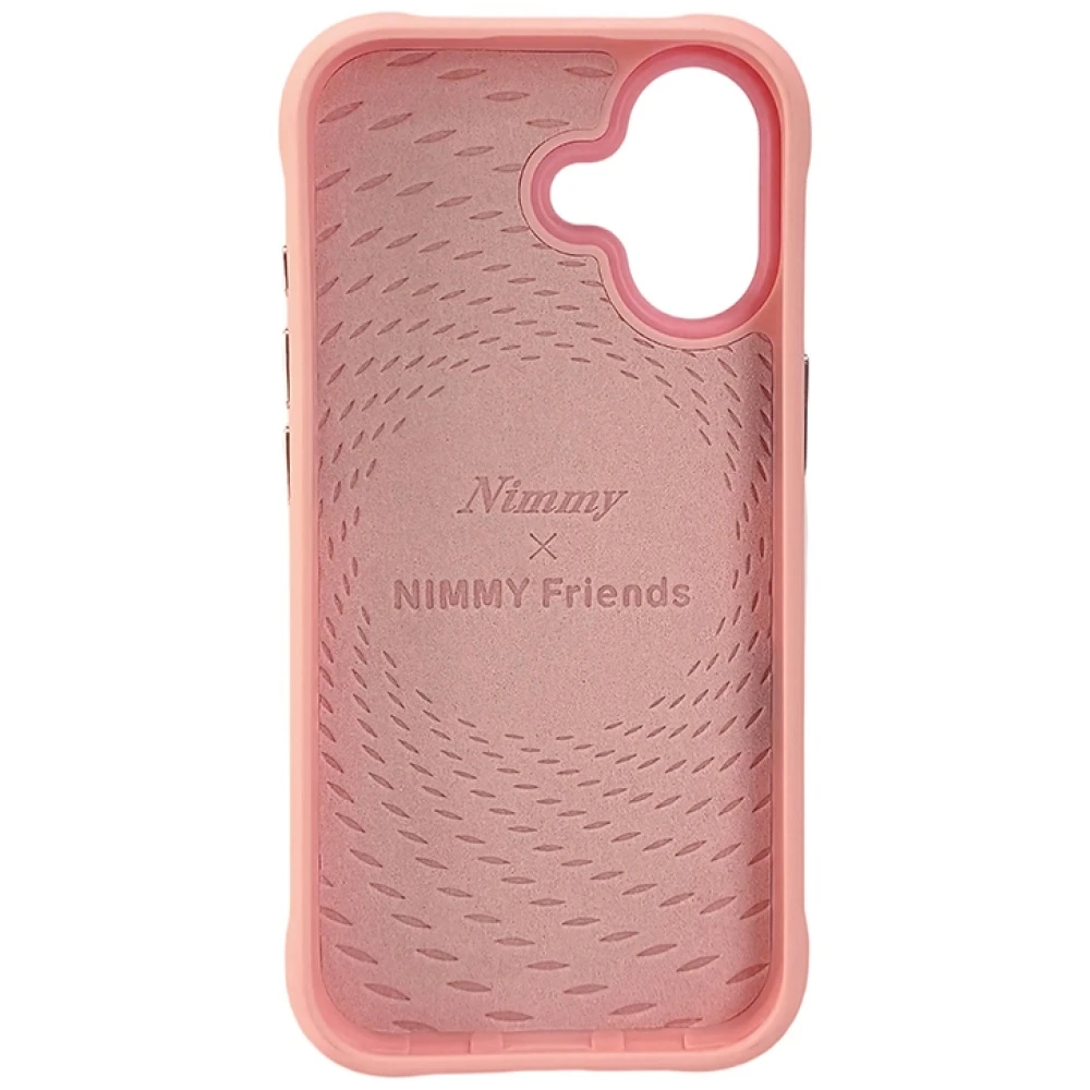 „Nimmy Cool&Cute 2.0“ triušio formos dėklas, skirtas „iPhone 17“ - Rožinė