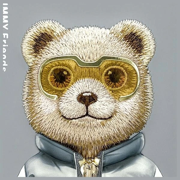 Nimmy Apple iPhone 15 6.1" dėklas telefonui pilkos spalvos Cool&Cute 2.0 Bear