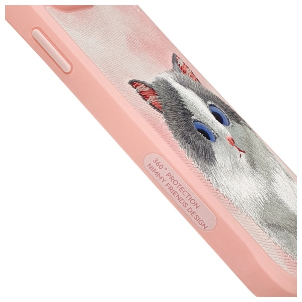 Nimmy Apple iPhone 15 Pro 6.1" dėklas telefonui rožinės spalvos Big Eyed Pet 2.0 Cat