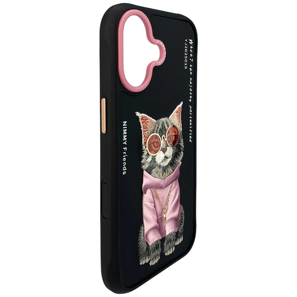 „Nimmy Glasses“ „Cool Cat“ dėklas, skirtas „iPhone 17“ – juodas