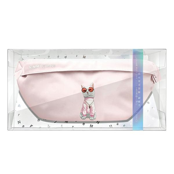 Nimmy Nerka na ramię rožinės spalvos Crossbody Glasses Cool Cat