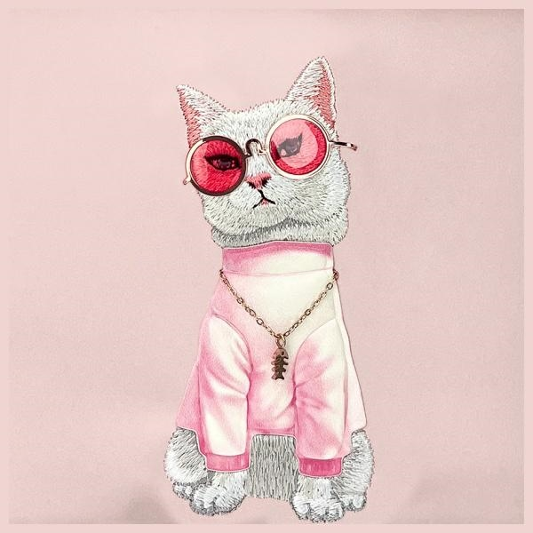 Nimmy Nerka na ramię rožinės spalvos Crossbody Glasses Cool Cat
