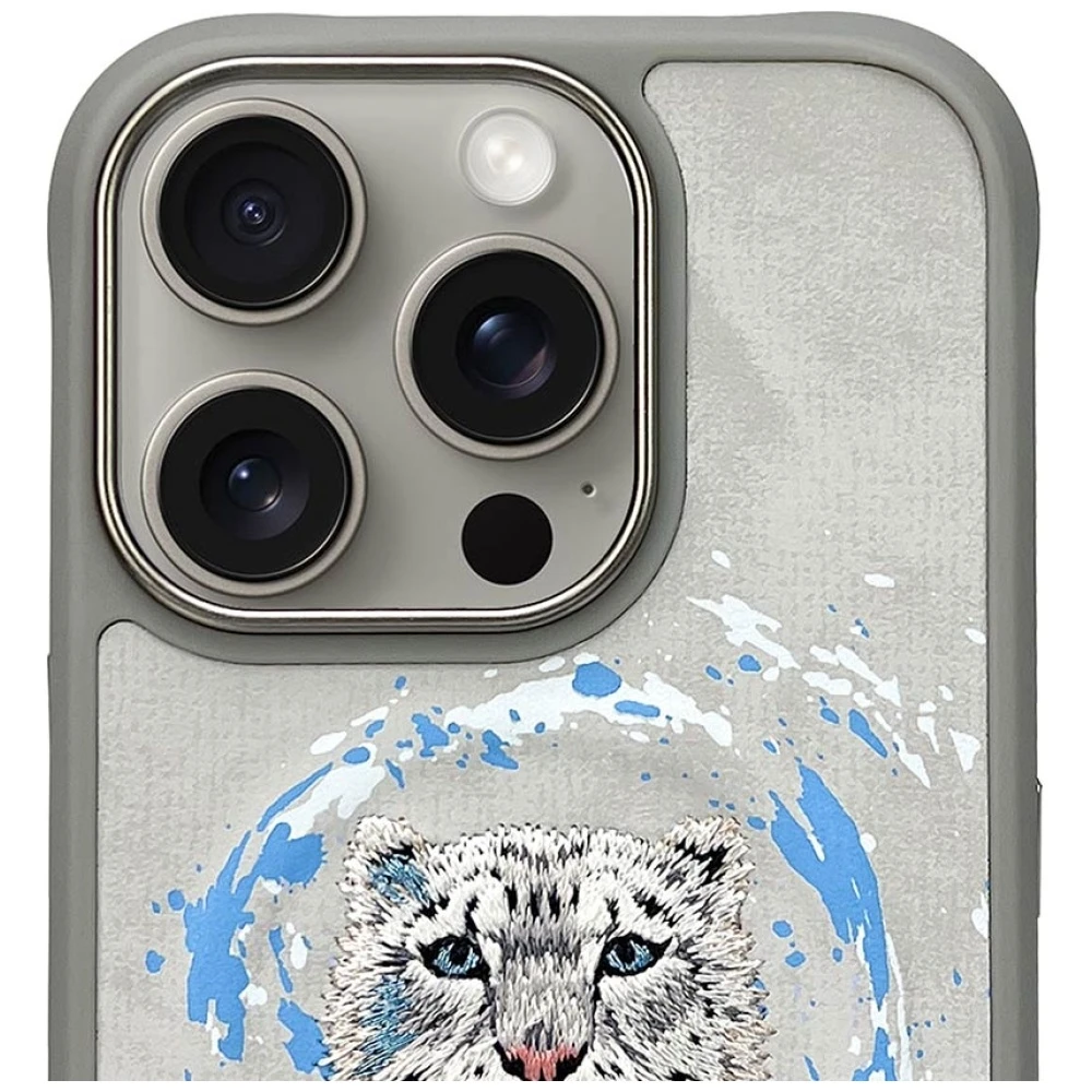 Nimmy Panther MagSafe dėklas skirtas Apple iPhone 16 Pro Max light pilkos spalvos