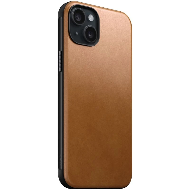 Nomad Modernus odinis dėklas, angliškos rudos spalvos - iPhone 15 Plus