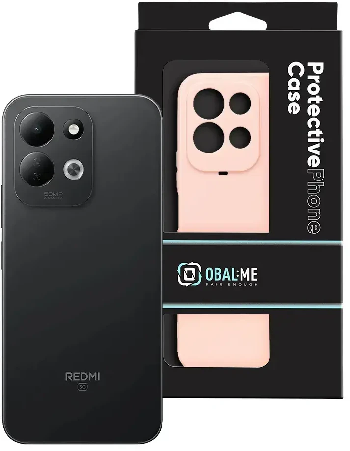 Dėklas OBAL:ME blizgus dangtelis Xiaomi Redmi 17 4G/5G, rausvas