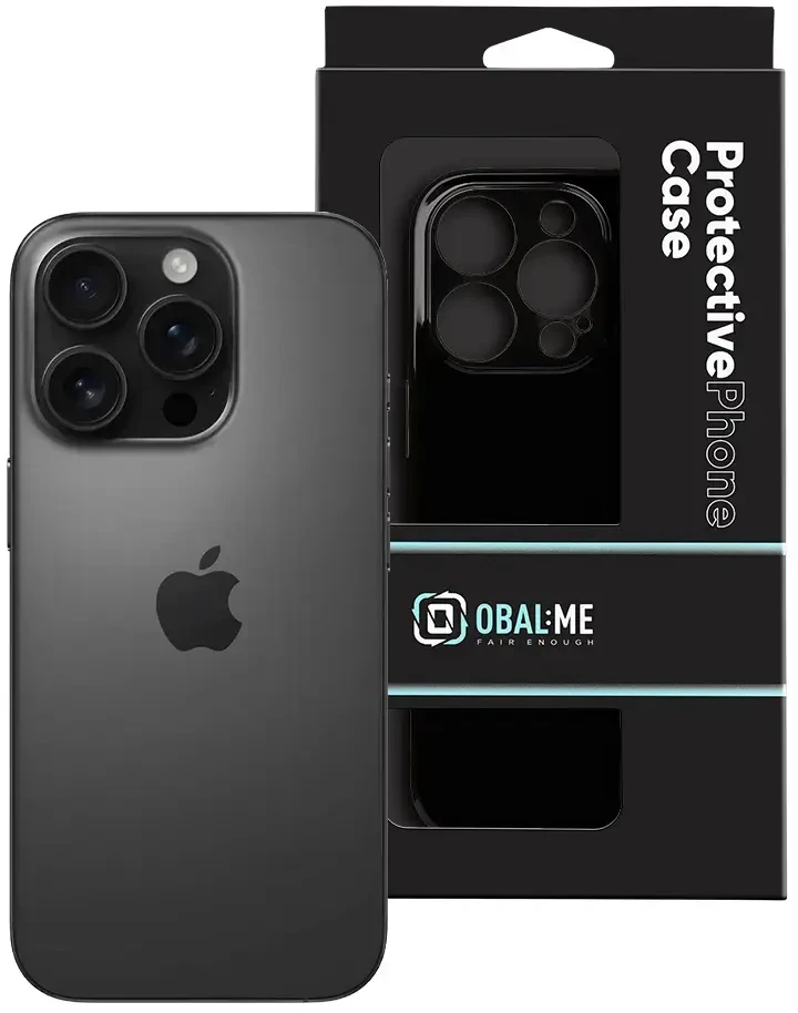 Dėklas OBAL:ME Glossy phone case for iPhone 16 Pro juodas