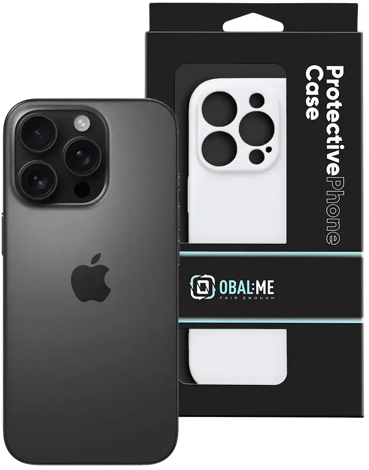 Dėklas OBAL:ME Glossy phone case for iPhone 16 Pro baltas
