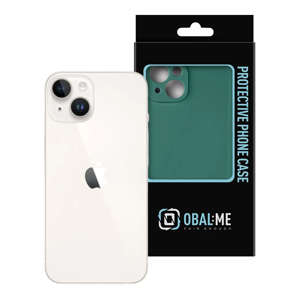Dark OBAL:ME matinis TPU dėklas, skirtas Apple iPhone 14 tamsiai žaliai