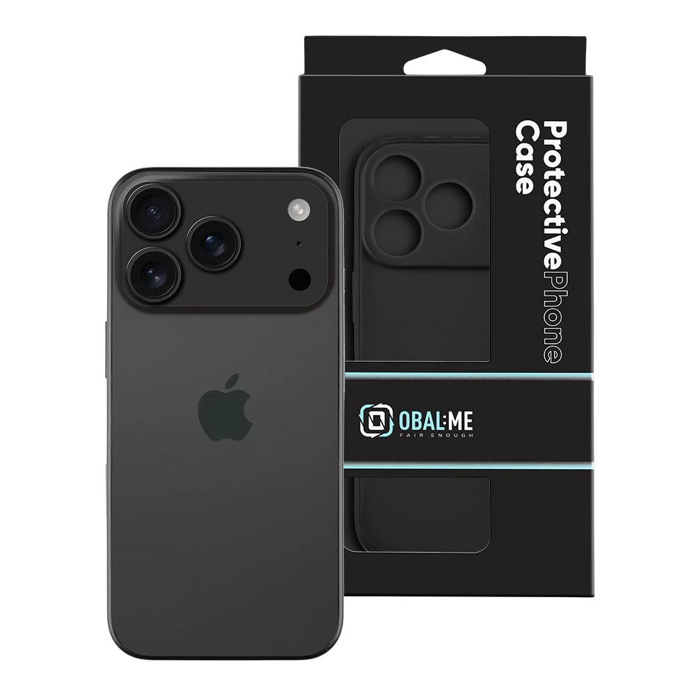 OBAL:ME Matte TPU dėklas skirtas Apple iPhone 17 Pro juodos spalvos