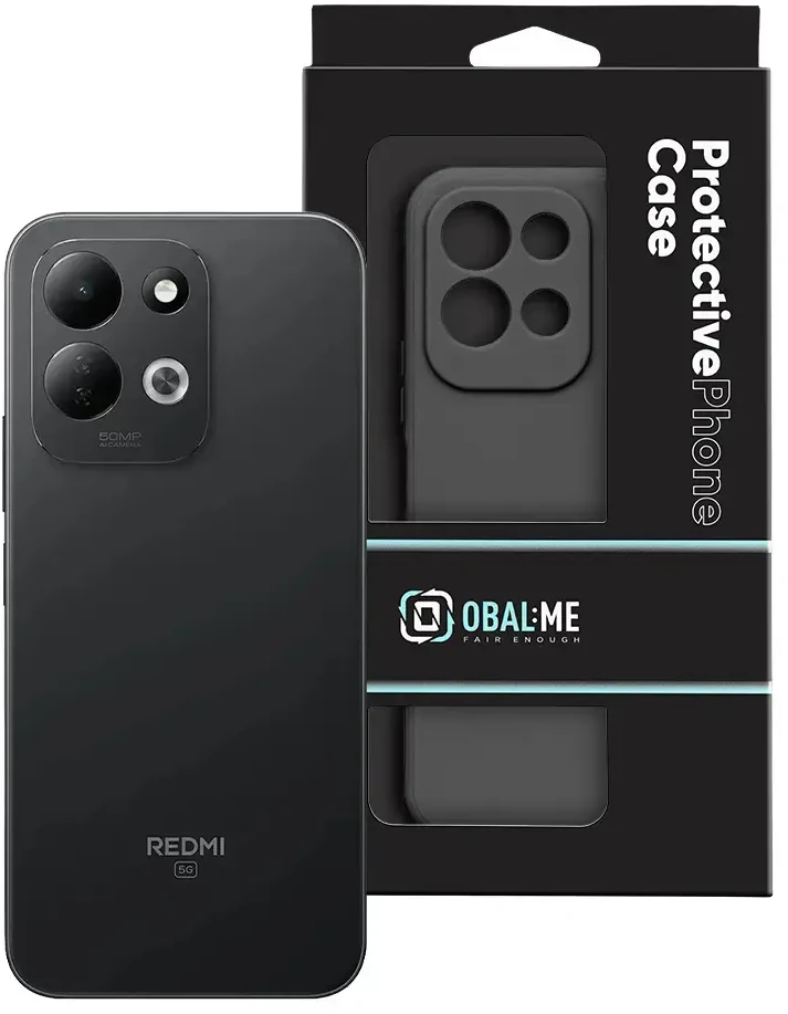 Dėklas OBAL:ME Matte TPU Cover for Xiaomi Redmi 17 4G/5G Juodas