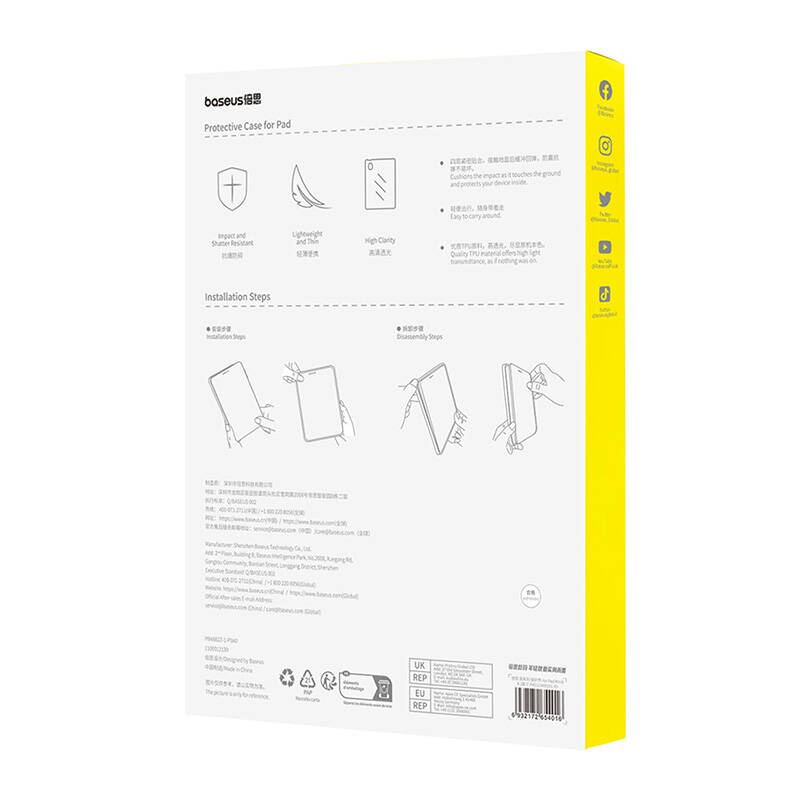 Apsauginiai dangteliai Baseus Simple Pad (2017/2018) 9,7" (skaidrus)