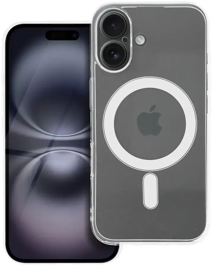 Oem Originalus „iPhone 16“ dėklas, skaidrus, 2 mm „Mag“ dangtelis, suderinamas su „MagSafe“ (fotoaparato apsauga), permatomas.