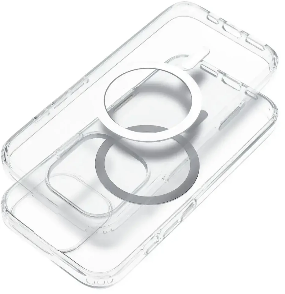 Oem Originalus „iPhone 16 PRO MAX“ skaidrus dėklas, 2 mm „Mag“ dangtelis, suderinamas su „MagSafe“ (fotoaparato apsauga), permatomas.