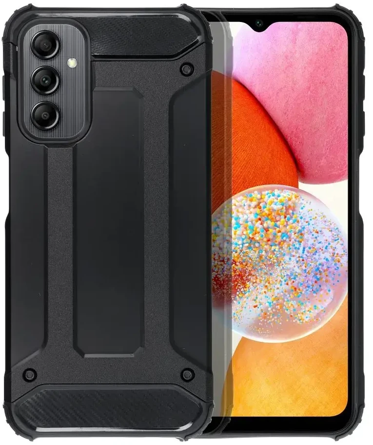 Forcell Oem ARMOR dėklas skirtas Samsung Galaxy A14 5G / A14 4G juodos spalvos