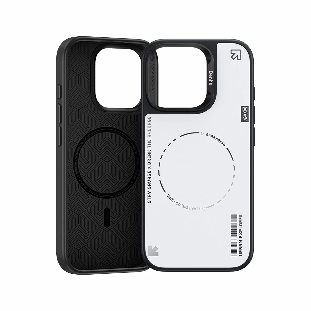 Oem Benks Dynamic Minimalist Case Apple iPhone 16 Pro dėklas telefonui baltos spalvos