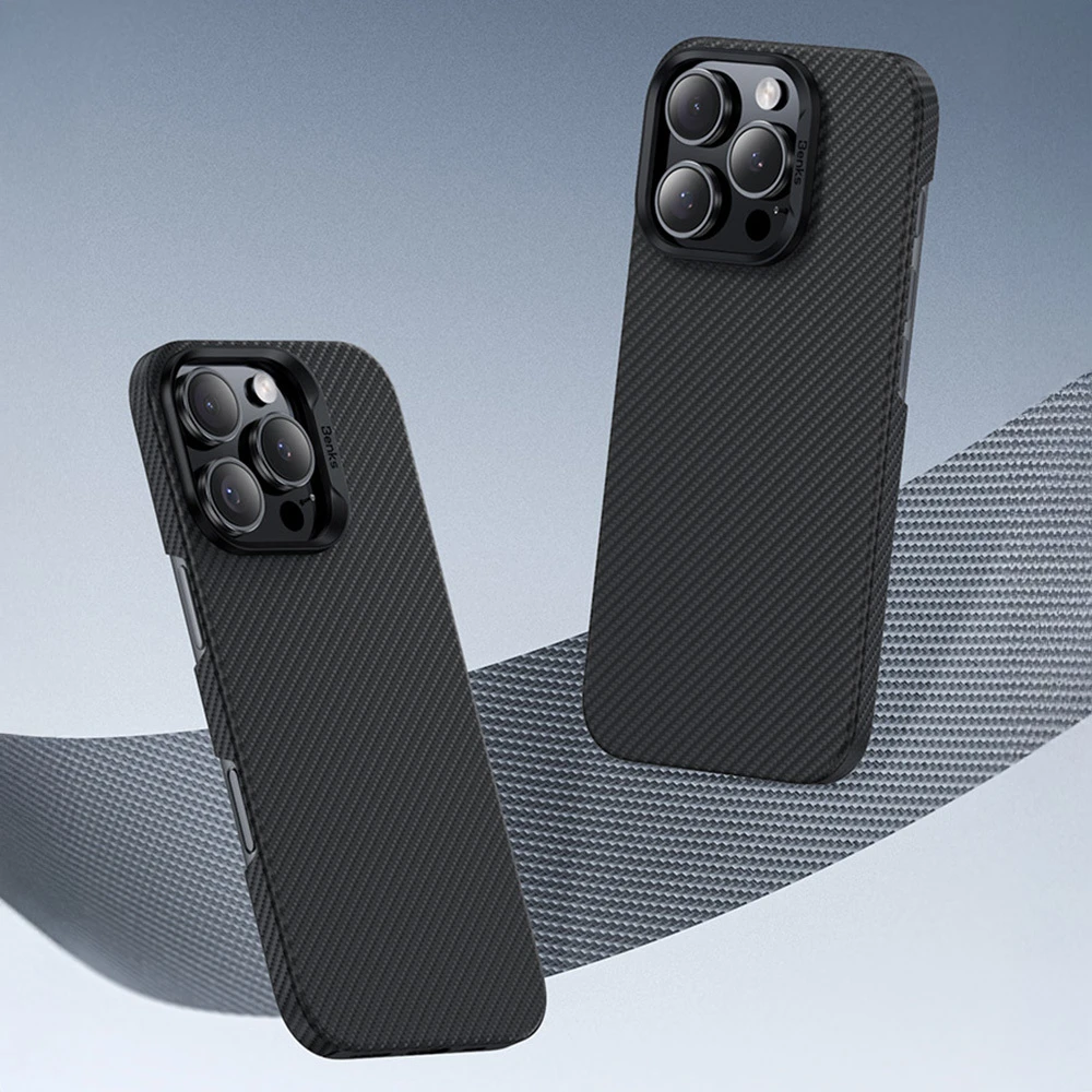 Oem Benks Magnetic Armor Air Kevlar dėklas PC Frame 600D (D066) skirtas Apple iPhone 16 Pro Max juodos spalvos