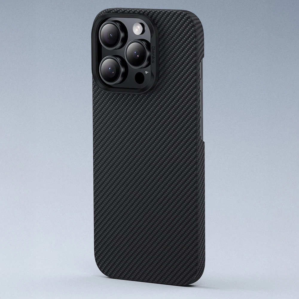 Oem Benks Magnetic Armor Air Kevlar dėklas PC Frame 600D (D066) skirtas Apple iPhone 16 Pro Max juodos spalvos