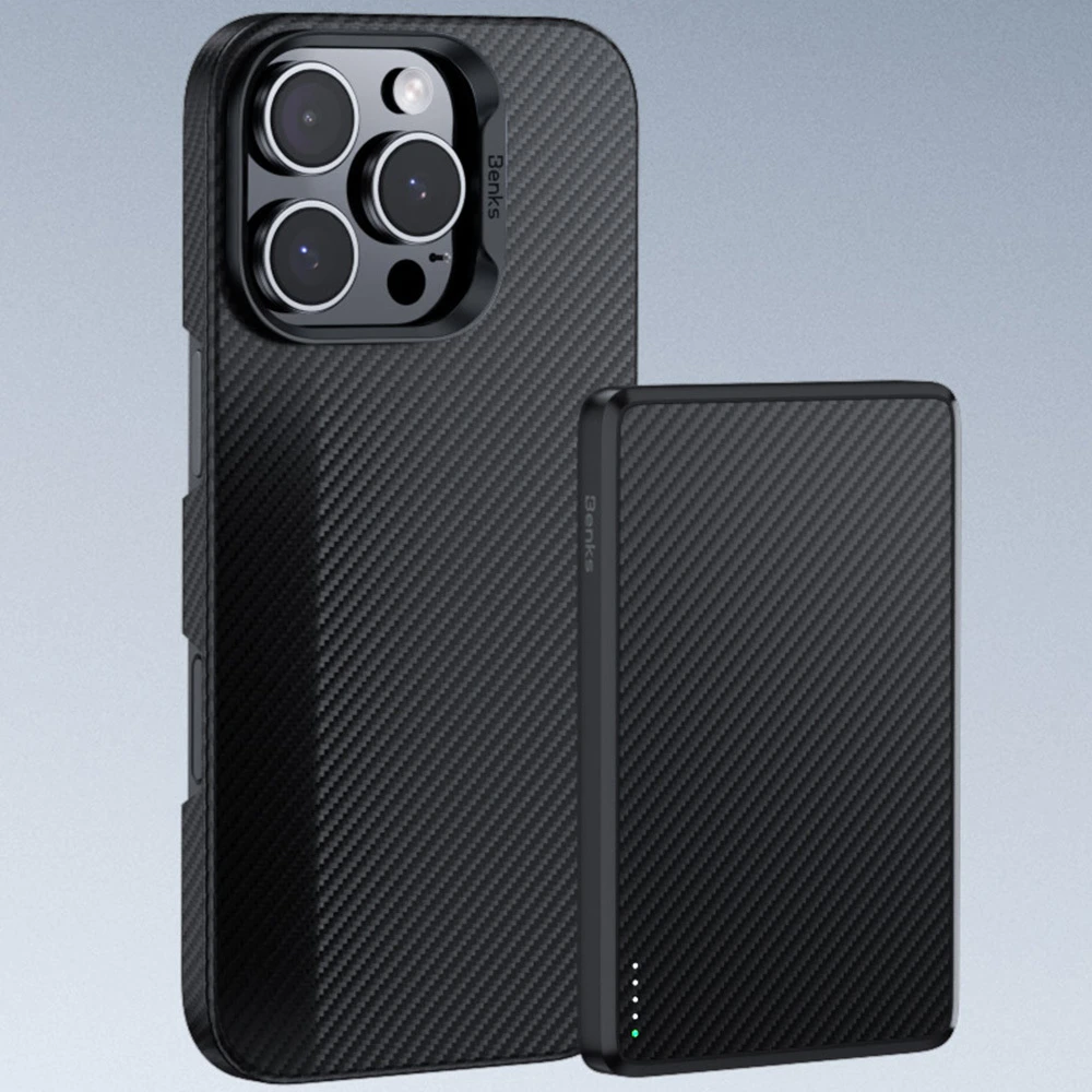 Oem Benks Magnetic Armor Air Kevlar dėklas PC Frame 600D (D066) skirtas Apple iPhone 16 Pro Max juodos spalvos