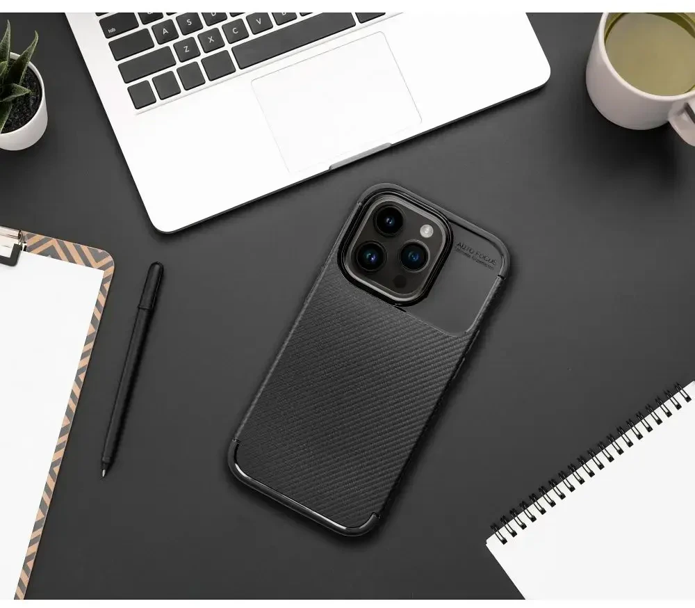 Dėklas Oem Case for iPhone 14 PRO Carbon Premium juodas