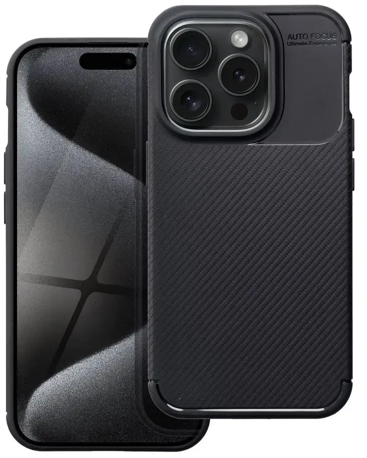 Dėklas Oem Case for iPhone 15 PRO Carbon Premium juodas
